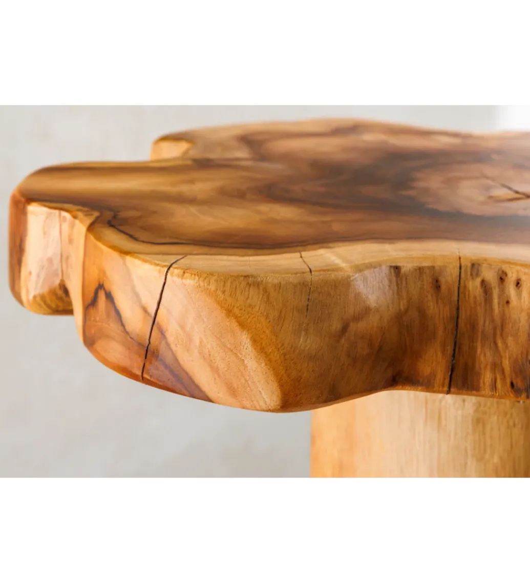 Invicta Interior - przedsprzedaż Stolik kawowy ROOT 70 cm drewno teak naturalny