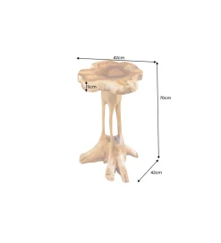 Invicta Interior - przedsprzedaż Stolik kawowy ROOT 70 cm drewno teak naturalny