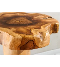 Invicta Interior - przedsprzedaż Stolik kawowy ROOT 70 cm drewno teak naturalny
