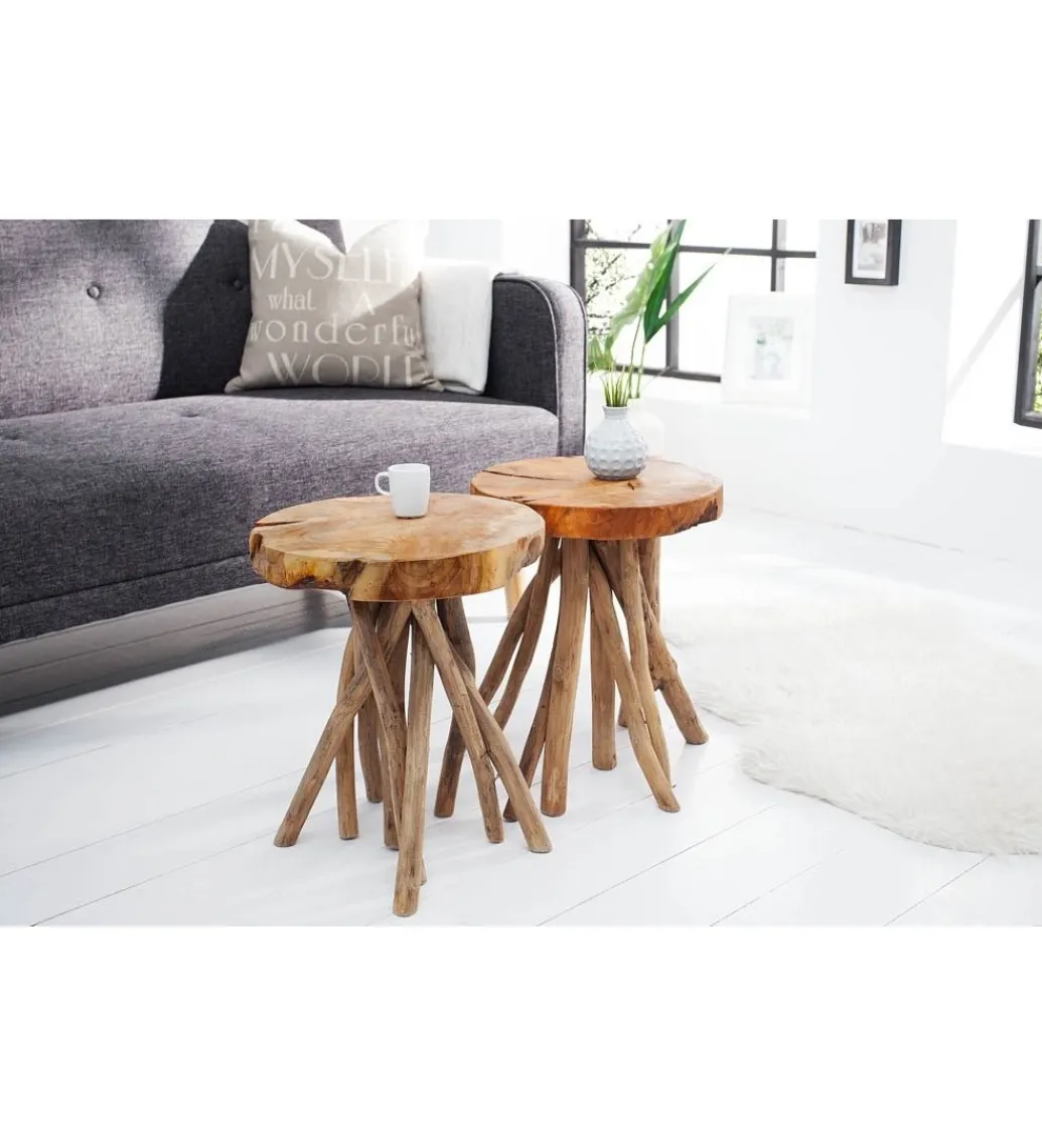Invicta Interior Stolik kawowy Root drewno Teak