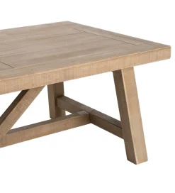 Zona-Design Stolik kawowy RUBBERY 130 cm drewno kauczuk naturalne
