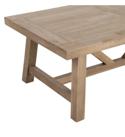 Zona-Design Stolik kawowy RUBBERY 130 cm drewno kauczuk naturalne