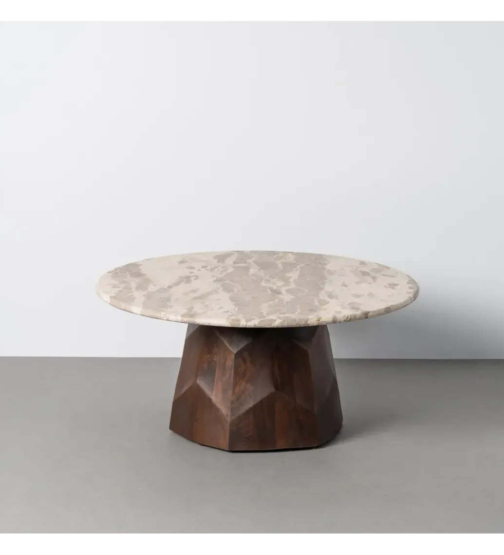 Zona-Design Stolik kawowy RUTANMO 90 cm drewno mango