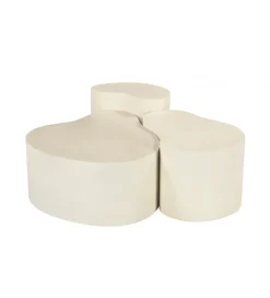 LF-Design Stolik kawowy SANDI Organic 70 cm kremowy