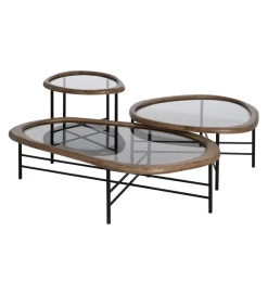 Zona-Design Stolik kawowy SATAMY 76 cm naturalny czarny