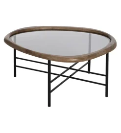 Zona-Design Stolik kawowy SATAMY 76 cm naturalny czarny