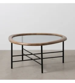 Zona-Design Stolik kawowy SATAMY 76 cm naturalny czarny