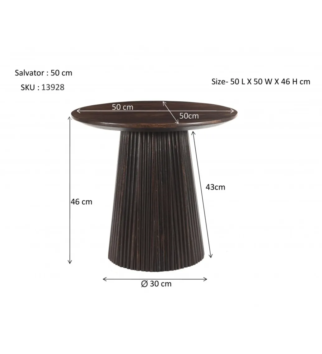 LF-Design Stolik kawowy SELVETOR 50 cm w kolorze orzecha