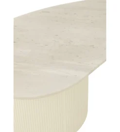 J-Line Stolik kawowy SHADA 121 cm biały marmur