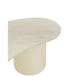 J-Line Stolik kawowy SHADA 121 cm biały marmur