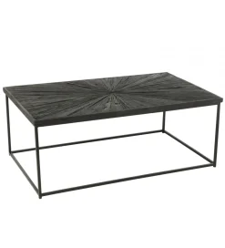 J-Line Stolik kawowy Shanil 120 cm drewno czarny
