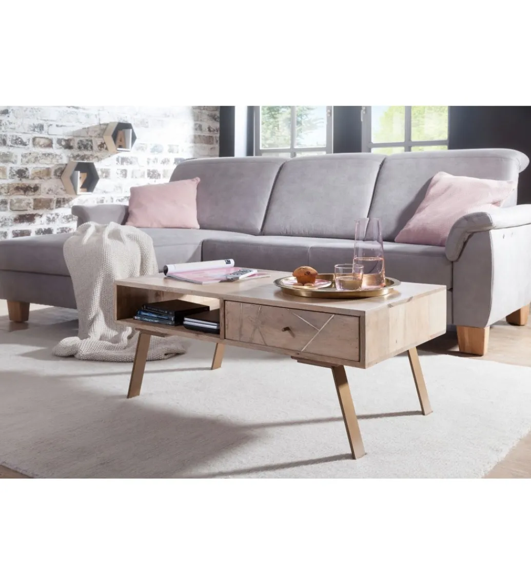 WOHNLING, GERMANY Stolik kawowy SIKAR 95 cm drewno mango