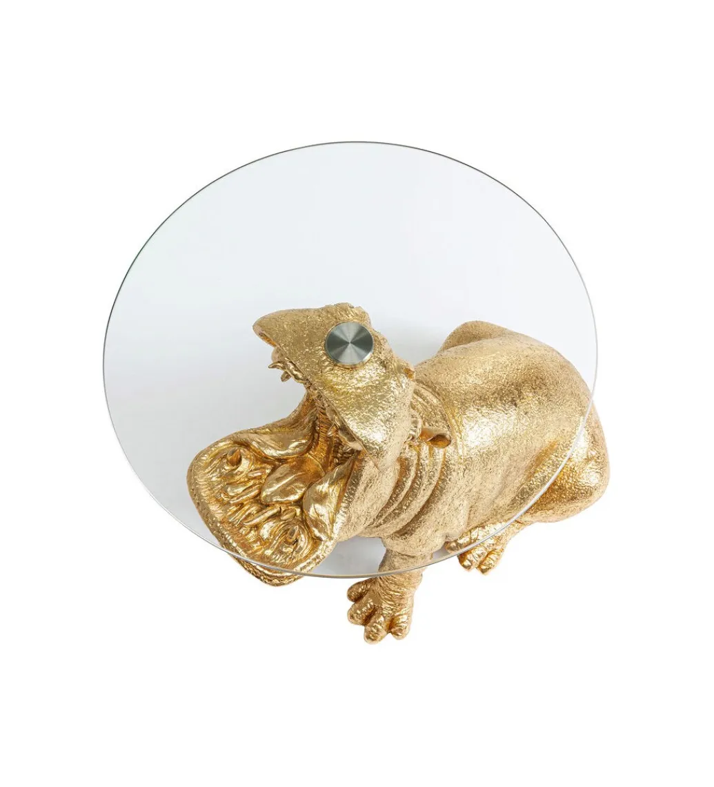 KARE Stolik kawowy SITTING HIPPO 48 cm złoty