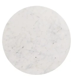 DENZO Stolik kawowy SPINDIMA 80 cm drewno mango marmur