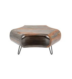 Invicta Interior Stolik kawowy SPIN RETRO 70 cm drewno Sheesham