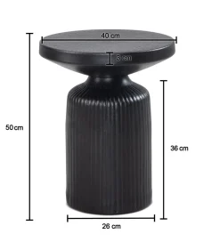 WOHNLING, GERMANY Stolik kawowy SUZAM 40 cm czarny