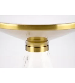 Halmar Stolik kawowy TALBI 50 cm w optyce białego marmuru