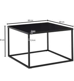 WOHNLING, GERMANY Stolik kawowy TECHANGO 60 cm czarny