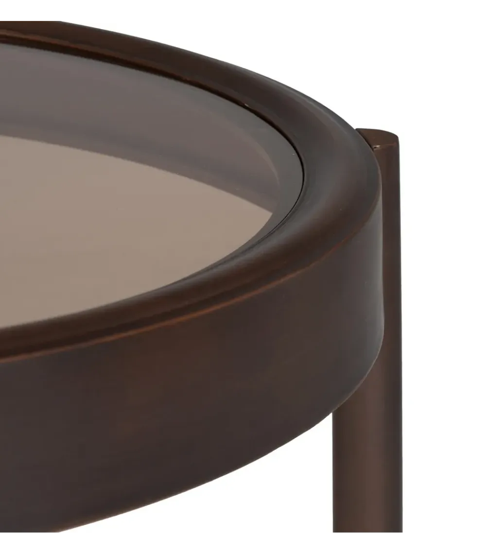 Zona-Design Stolik kawowy TERVO 75 cm ciemny brąz