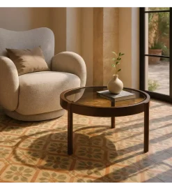 Zona-Design Stolik kawowy TERVO 75 cm ciemny brąz
