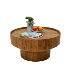 KARE Stolik kawowy TESSA 80 cm drewno mango