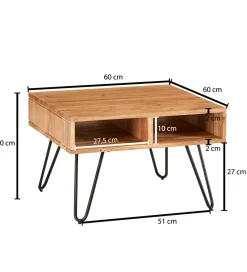 WOHNLING, GERMANY Stolik kawowy TINAR 60 cm drewno akacja