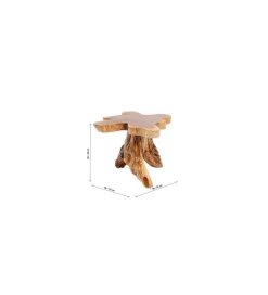 KARE Stolik kawowy Tree 50 cm drewno teak