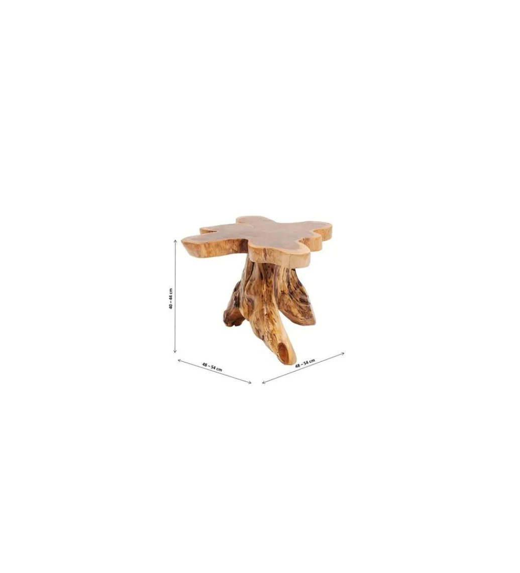 KARE Stolik kawowy Tree 50 cm drewno teak