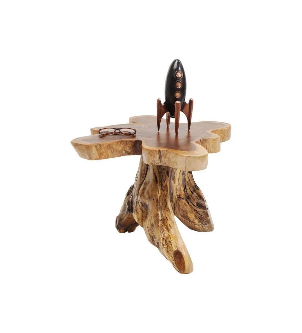 KARE Stolik kawowy Tree 50 cm drewno teak