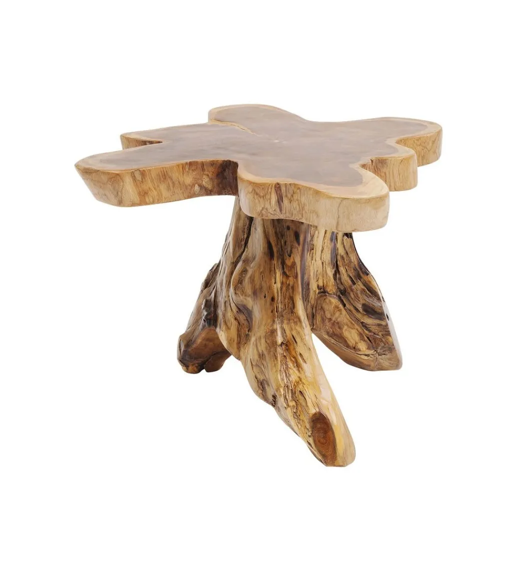 KARE Stolik kawowy Tree 50 cm drewno teak