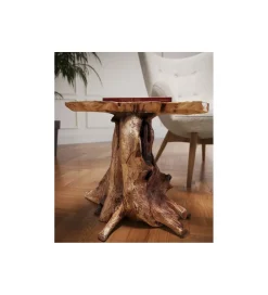 KARE Stolik kawowy Tree 50 cm drewno teak