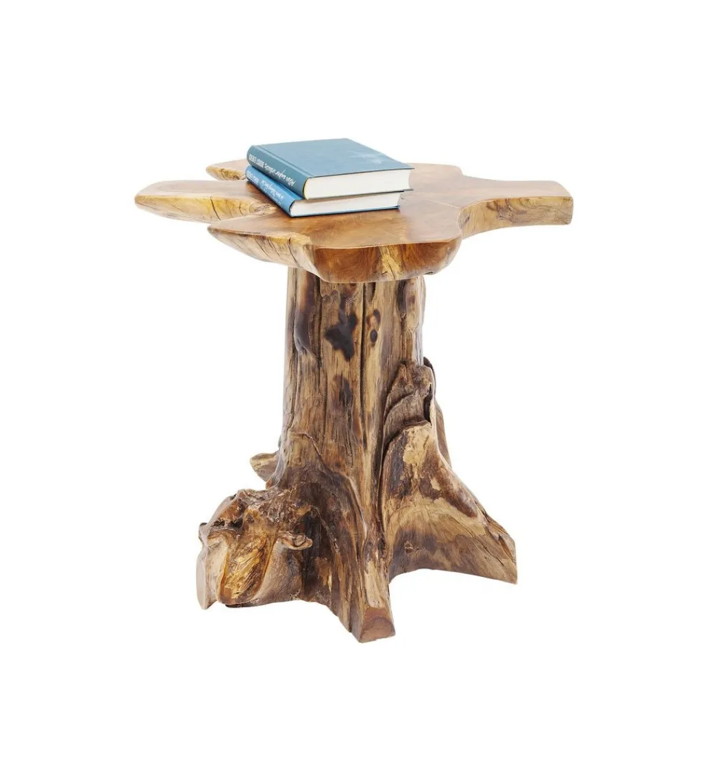 KARE Stolik kawowy Tree 40 cm drewno teak