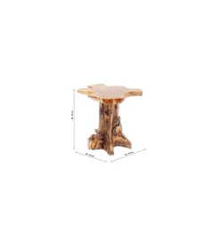KARE Stolik kawowy Tree 40 cm drewno teak