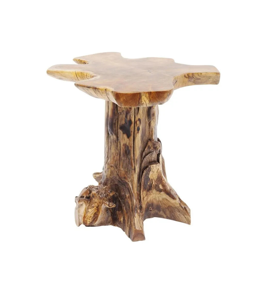 KARE Stolik kawowy Tree 40 cm drewno teak
