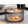 Invicta Interior Stolik kawowy TRUE ELEMENTS 70 cm  drewno akacjowe czarny naturalny