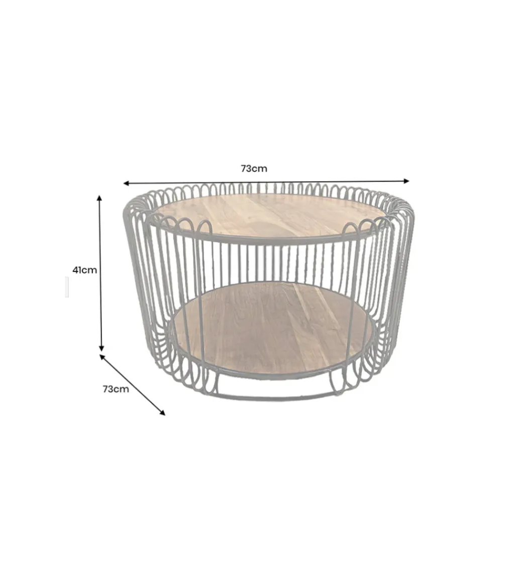 Invicta Interior Stolik kawowy TRUE ELEMENTS 70 cm drewno akacjowe czarny naturalny