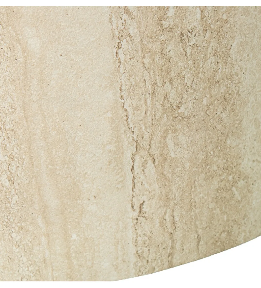Exclusivas Stolik kawowy UDERMENTA 80 cm w optyce travertynu