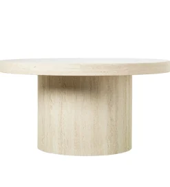 Exclusivas Stolik kawowy UDERMENTA 80 cm w optyce travertynu