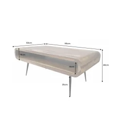 Invicta Interior Stolik kawowy VANG Alpha 90 cm drewno sheesham