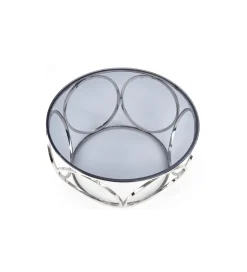 Halmar Stolik kawowy VENUS 80 cm srebrny