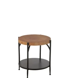 J-Line Stolik kawowy VONI 45 cm woptyce drewna