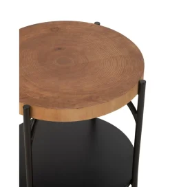 J-Line Stolik kawowy VONI 45 cm woptyce drewna