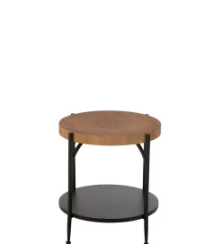 J-Line Stolik kawowy VONI 45 cm woptyce drewna