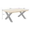 Invicta Interior - przedsprzedaż Stolik kawowy WILD 90 cm wygląd naturalnego dębu