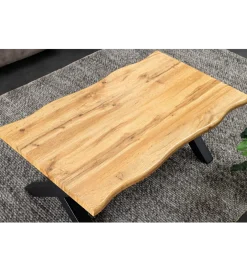 Invicta Interior - przedsprzedaż Stolik kawowy WILD 90 cm wygląd naturalnego dębu