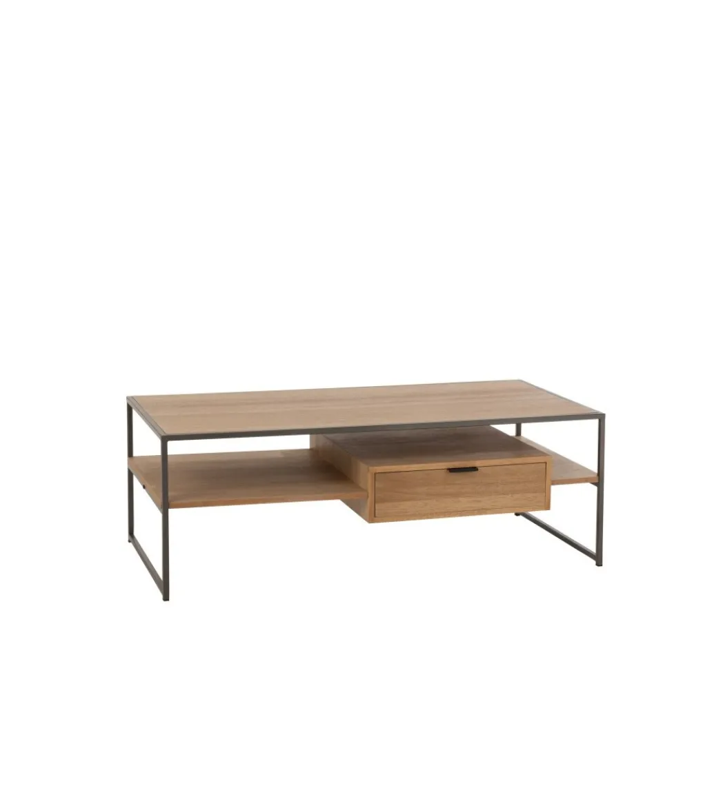 J-Line Stolik kawowy WILLY 120 cm w kolorze naturalnym