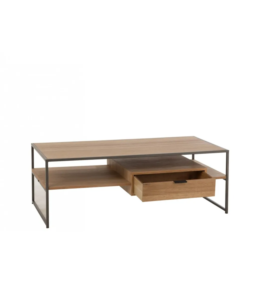 J-Line Stolik kawowy WILLY 120 cm w kolorze naturalnym