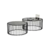 KARE Stolik kawowy Wire SET 2 czarny