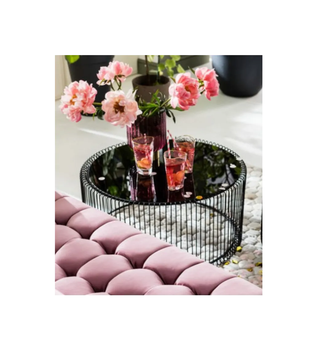KARE Stolik kawowy Wire SET 2 czarny