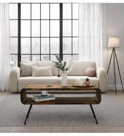WOHNLING, GERMANY Stolik kawowy WOHNLING 100 cm drewno sheesham